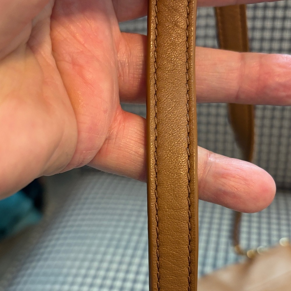 Tory Burch Ivy Tan Leather convertible Shoulder Bag - Picture 9 of 13